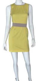 Ann Taylor Yellow Color Block Casual Dress Size 2P Petite Sheath Dress NWT at eBay