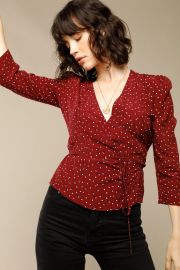 Anna Blouse in Bordeaux at Rouje