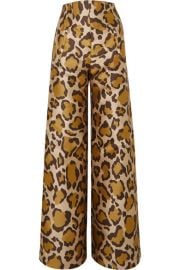 Anna Mason - Bay leopard-jacquard wide-leg pants at Net A Porter