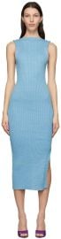 Anna Quan Blue High Neck Dress at Ssense