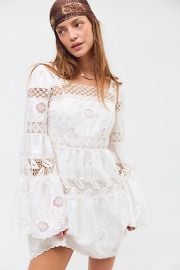Anna Sui Cottage Rose Lace Mini Dress at Free People