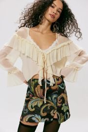 Anna Sui Jaquard Mini Skirt2 at Free People