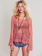 Annabelle Crochet Pullover at Free People