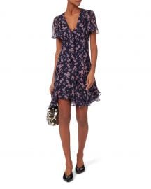 Annali Tie Front Mini Dress at Intermix