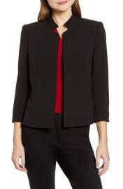Anne Klein Crepe Open Front Jacket at Nordstrom