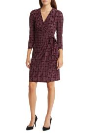 Anne Klein Geo Print Wrap Dress at Nordstrom