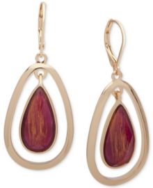 Anne Klein Gold-Tone Stone Orbital Drop Earrings at Macys