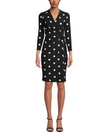 Anne Klein Nomad Printed Faux-Wrap Dress  Reviews - Dresses - Women - Macys at Macys