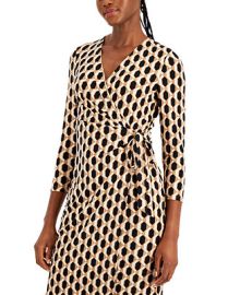 Anne Klein Nomad Printed Faux-Wrap Dress at Macys