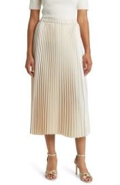 Anne Klein Pleated Satin Skirt at Nordstrom