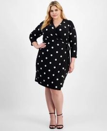 Anne Klein Plus Size Classic Wrap Dress - Macy39s at Macys