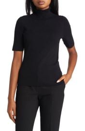 Anne Klein Ribbed Turtleneck Sweater at Nordstrom