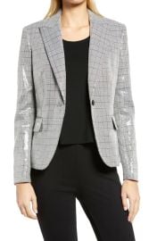 Anne Klein Sequin Plaid Jacket at Nordstrom