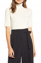 Anne Klein Short Sleeve Turtleneck Sweater   Nordstrom at Nordstrom