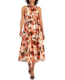 Anne Klein Tie Neck Midi Dress at Macys