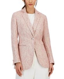 Anne Klein Tweed One Button Notched Collar Jacket at Macys