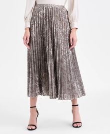 Anne Klein Women39s Pull-On Pleated Midi Skirt - Macy39s at Macys