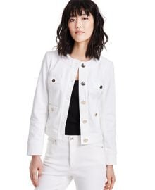 Anne Klein Womens Collarless Denim Jacket - Macys at Macys