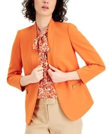 Anne Klein Womens Zip-Pocket Open-Front Jacket Reviews - Jackets Blazers - Women - Macys at Macys