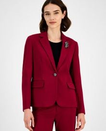 Anne Klein Womenx27s Embellished One-Button Blazer - Macyx27s at Macys