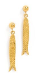 Anni Lu Hippie Fish Earrings Gold One Size at Shopbop