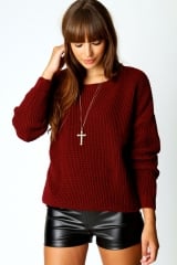 Annie Knit Sweater at Boohoo