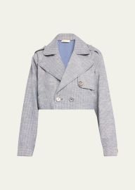 Annika Striped Cropped Jacket at Bergdorf Goodman