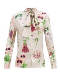 Annotated floral-print silk-twill shirt at Matches