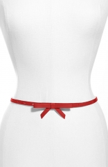 Another Line Faux Leather Belt in red at Nordstrom