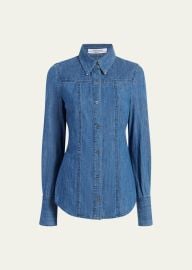 Another Tomorrow Chambray Slim Shirt - at Bergdorf Goodman