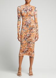 Ansel Ruched Midi Dress at Bergdorf Goodman