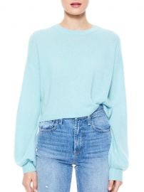 Ansley Puff-Sleeve Crop Sweater at Saks Fifth Avenue