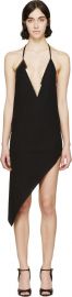 Anthony Vaccarello Asymmetric Metal V-Neck Dress at SSENSE