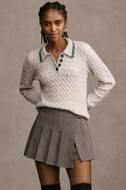 Anthropologie Collared Cable Sweater at Anthropologie