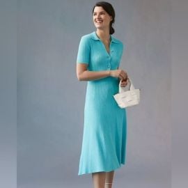 Anthropologie Dresses Anthropologie Current Air Collared Ribbedmidi Dress Nwt Poshmark at Poshmark