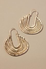 Anthropologie Hammered Curved Hoop Earrings at Anthropologie