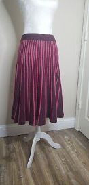 Anthropologie Kimchi Blue Womens Knee Length Burgundy Pink Striped Skirt Medium eBay at eBay