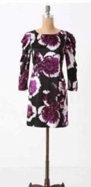 Anthropologie Leifsdottir Floral Black Silk Dress eBay at eBay