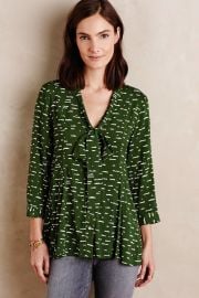 Anthropologie Maeve Tie-Neck Swing Blouse at Anthropologie