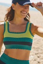 Anthropologie Strapless Colorblock Top at Anthropologie