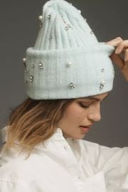 Anthropologie Street Shine Beanie in Mint at Anthropologie