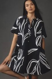 Anthropologie The Pollie Short Sleeve Swing Tunic Mini Dress at Anthropologie