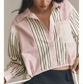 Anthropologie Tops By Anthropologie Drawstring Buttondown Top Poshmark at Poshmark