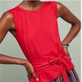 Anthropologie Tops Maeve Front Tie Sleeveless Blouse S Poshmark at Poshmark