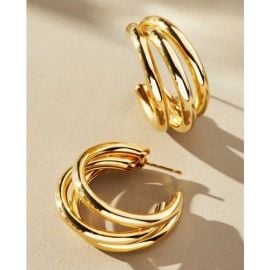 Anthropologie Triple Loop Hoop Earrings at Poshmark