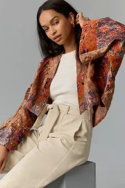 Anthropologie Velvet Patchwork Kimono at Anthropologie