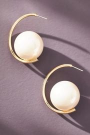 Anthropologie XL Pearl Hoop Earrings at Anthropologie