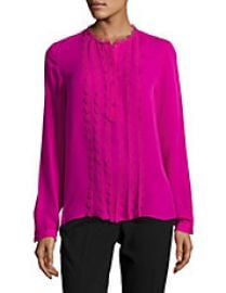 Antonella Scalloped Silk Blouse at Lord & Taylor