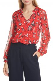 Antonette Floral Silk Blouse at Nordstrom