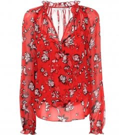 Antonette floral silk blouse at Mytheresa